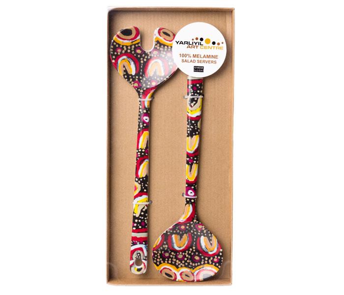 Aboriginal Art Design Salad Servers Auspire Australia Day Council