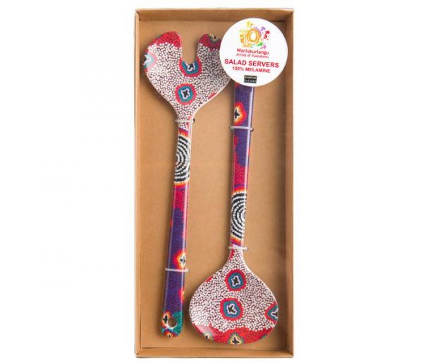 Aboriginal Art Design Salad Servers Auspire Australia Day Council