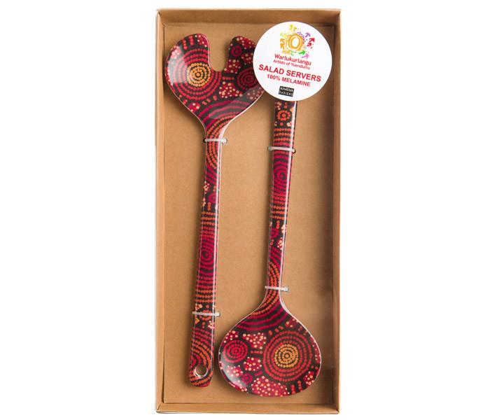 Aboriginal Art Design Salad Servers Auspire Australia Day Council