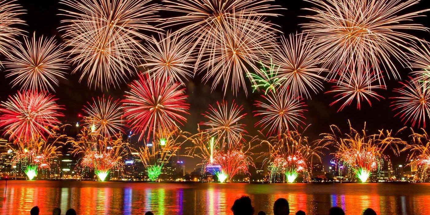Fireworks in City of Perth