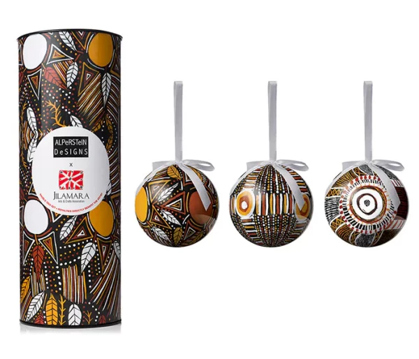 Aboriginal Art 3 Pack Christmas Baubles - Image 3