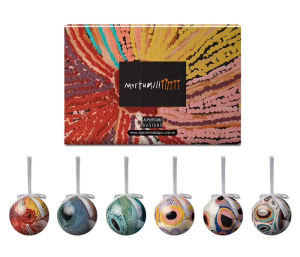 Aboriginal Art 6 Pack Christmas Baubles - Image 7