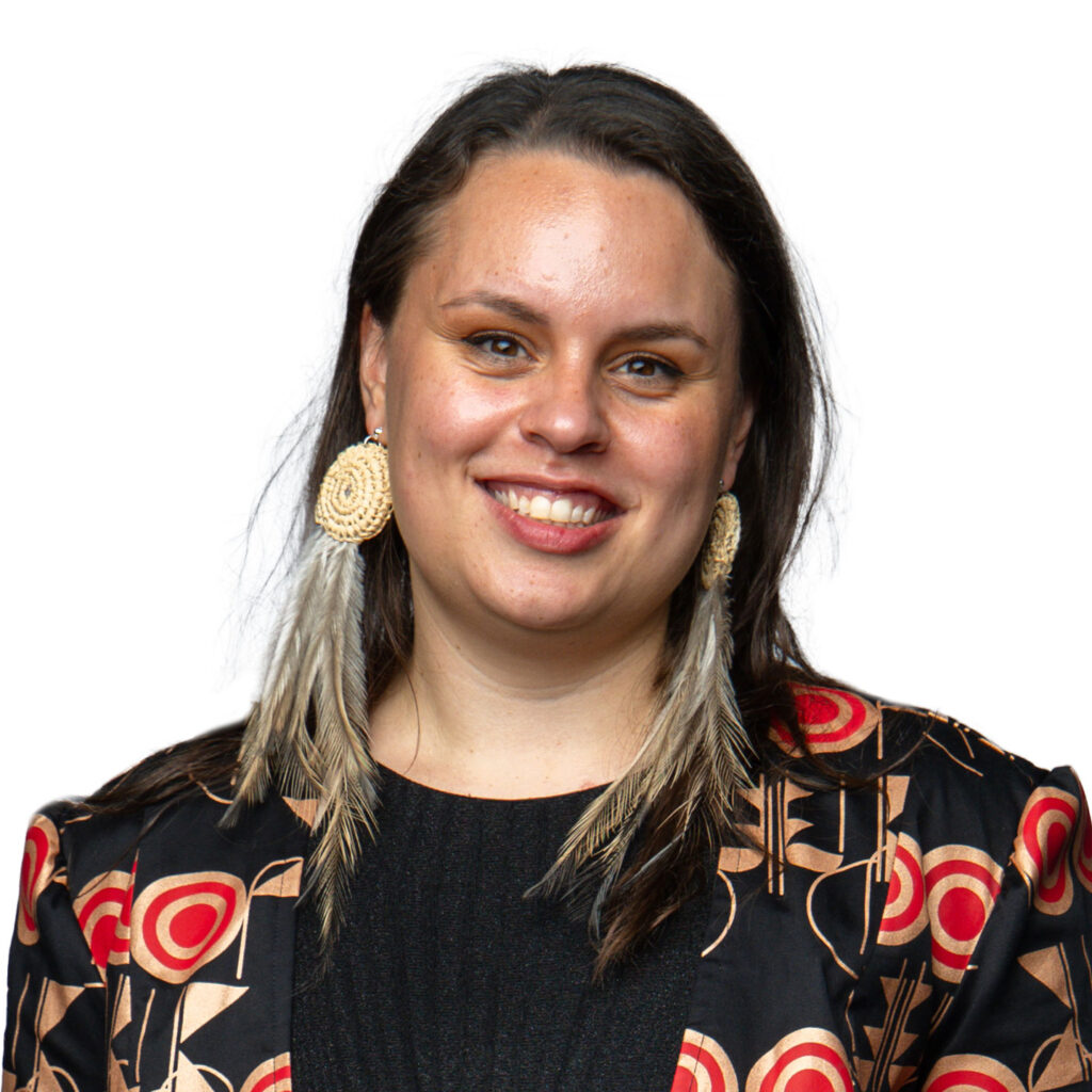 woman smiling to camera