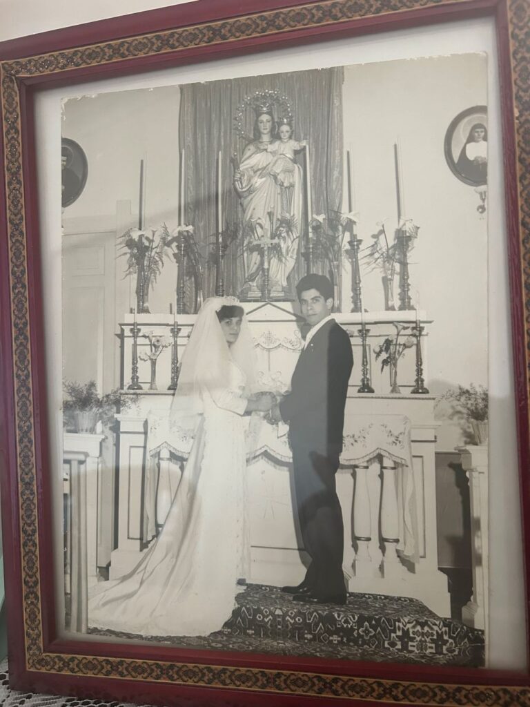 black and white wedding photo