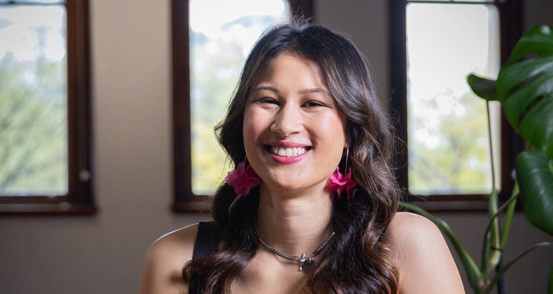 Isabella Choate smiling to camera