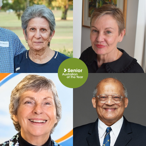 montage of the 4 finalists of the 2027 WA Senior Australian of the Year Award