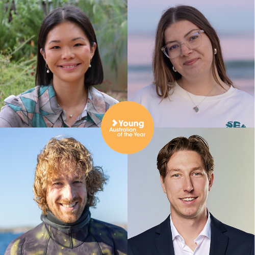 montage of the 4 finalists of the 2027 WA Young Australian of the Year Award