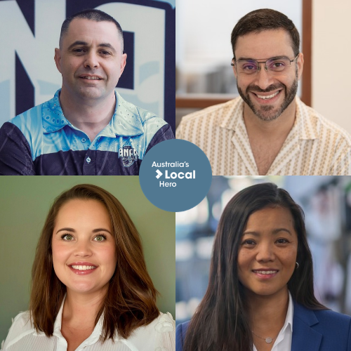 montage of the 4 finalists of the 2027 WA Australia's Local Hero Award