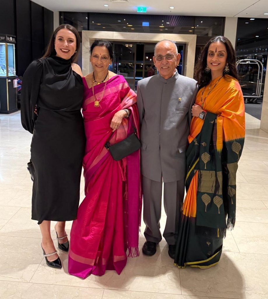 Dr Raji Krishnan with her family and guest at the Australian Medical Association Awards