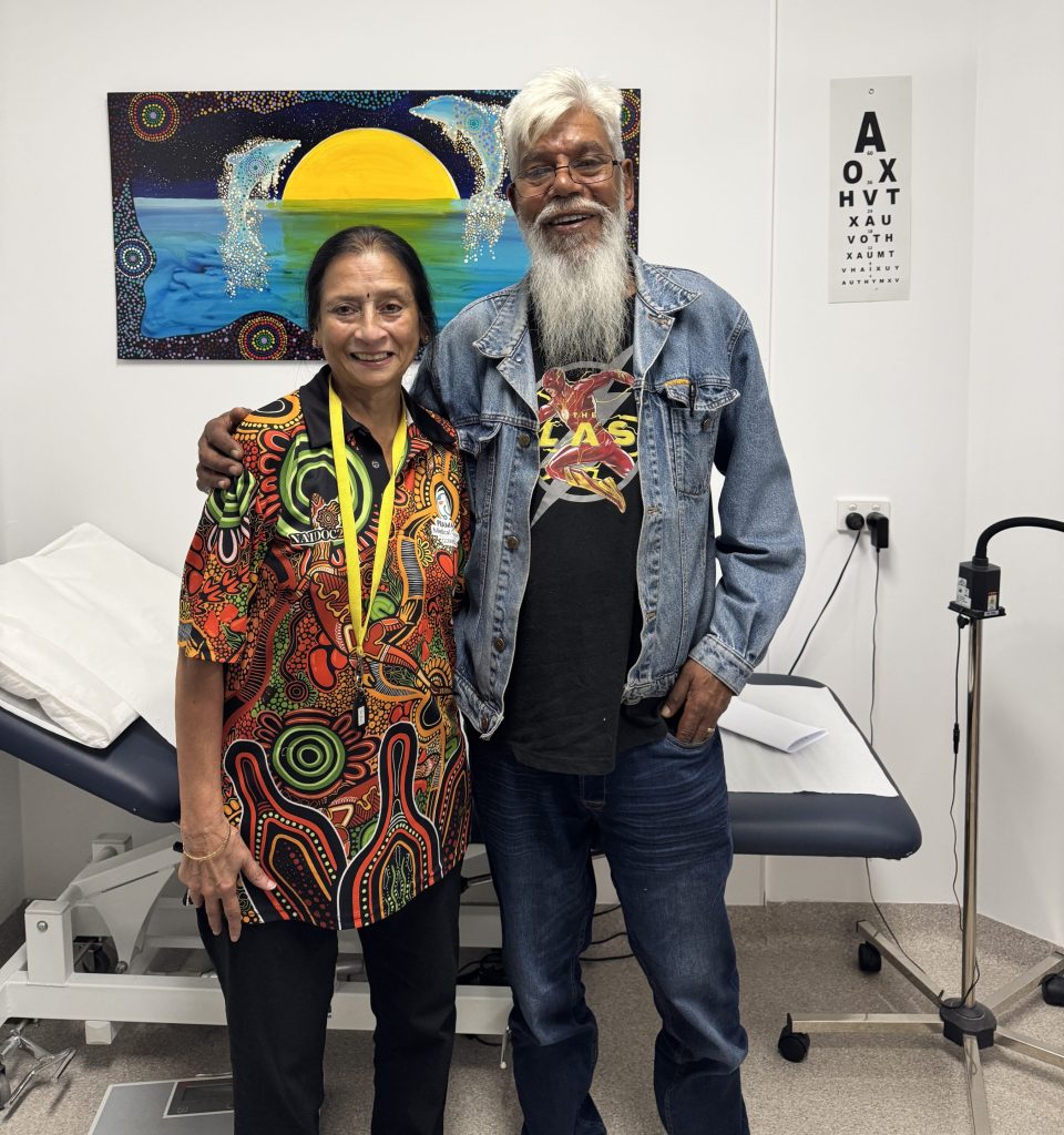 Dr Raji Krishnan with a patient